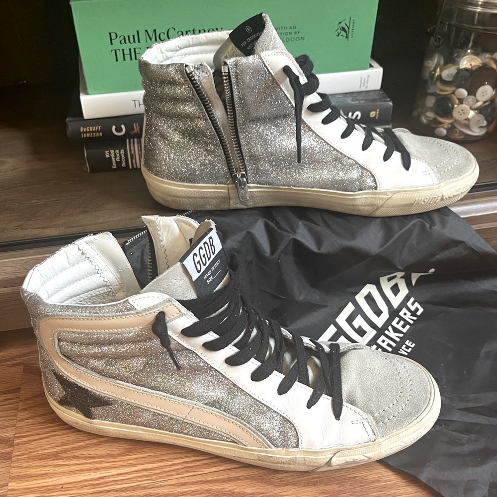 Golden Goose Glitter Slide Sneaker